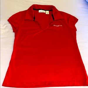 Like new! Red shirtsleeve collard-shirt, DKNY.